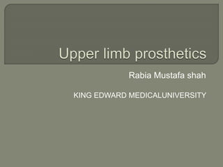 Rabia Mustafa shah
KING EDWARD MEDICALUNIVERSITY
 