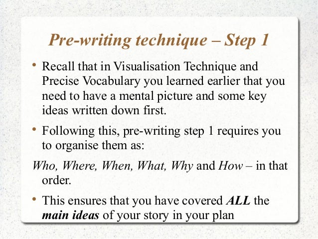prewriting techniques