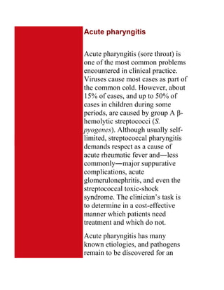 Upper Respiratory Infections