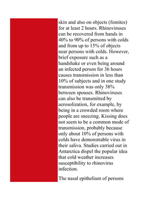 Upper Respiratory Infections