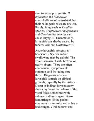 Upper Respiratory Infections