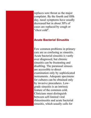 Upper Respiratory Infections