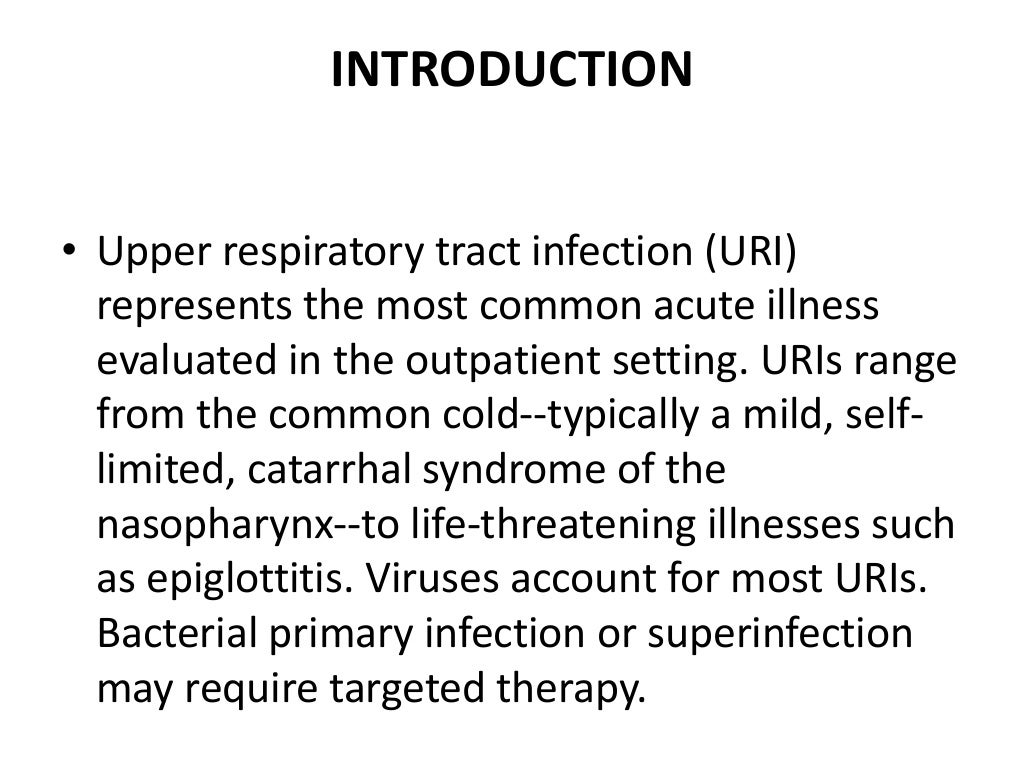Upper respiratory tract infections ppt
