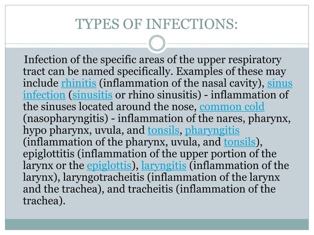 Upper respiratory tract infections | PPTX