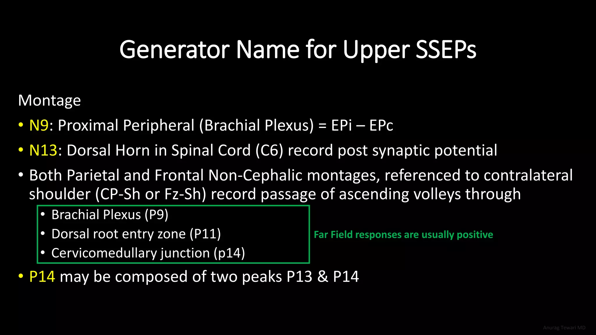 Upper Extremity Somatosensory Evoked Potential (Upper SSEP) | PPTX