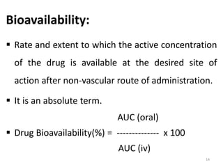 Pharmacokinetics & Its clinical importance | PPTX