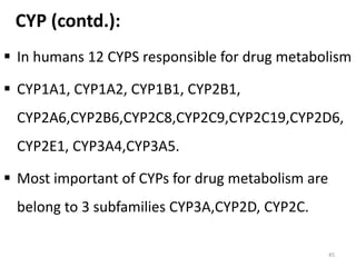 Cyp2 Labchart Pharmacokinetics & Its clinical importance | PPTX