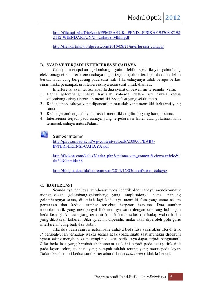 Modul Interferensi Modul Interferensi