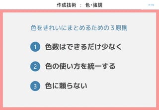 P.79作成技術 ： 色・強調
 