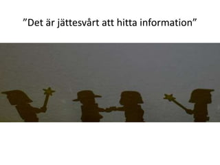 ”Det är jättesvårt att hitta information”