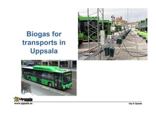 Biogas for
transports in
Uppsala
 