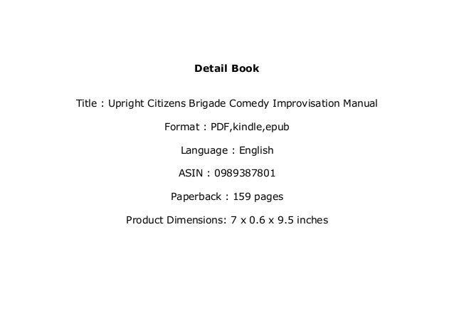 ~[DOWNLOAD_EPUB] LIBRARY~ Upright Citizens Brigade Comedy Improvisati…