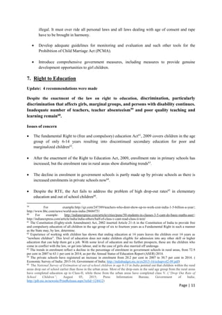 Child Rights in India, Stakeholder’s Report on Universal Periodic ...