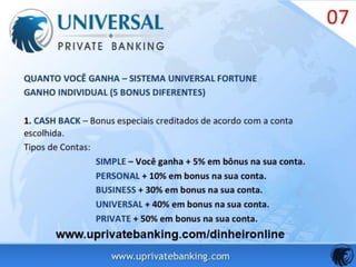 Universal private banking MMN - Apresentação