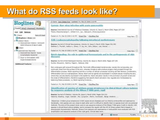 What do RSS feeds look like? 