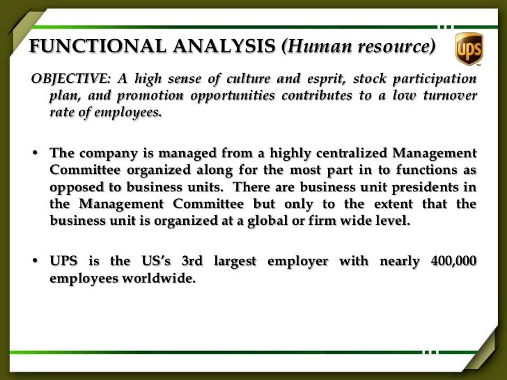 What are some services offered by the United Parcel Service's Human Resource department?