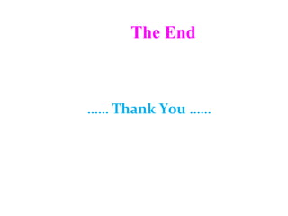 The End



…… Thank You ……
 