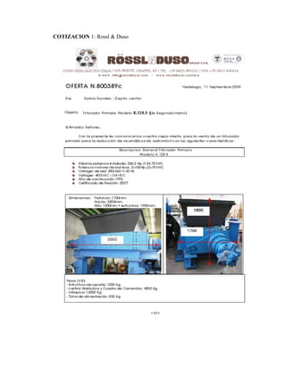 CCOTIZACIION 1: Rosssl & Duso
 