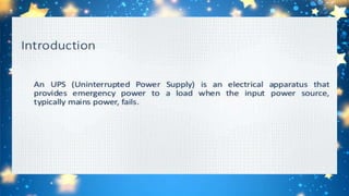 Ups and burglar alarm