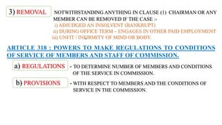 PUBLIC SERVICE COMMISSION Article 315 - Article 323 | PPTX