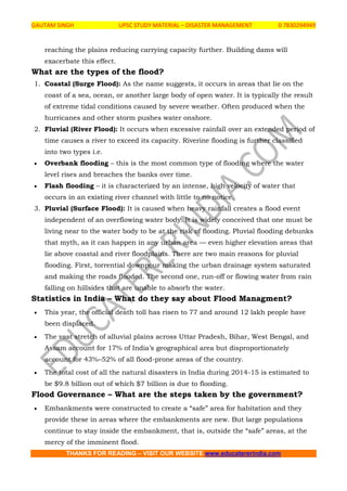 Upsc disaster management | PDF