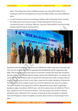 Fdi Upsc Upsc foreign relations | PDF