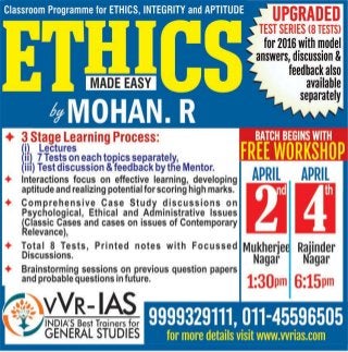 Ethics (General Studies Paper-IV) for UPSC/IAS/Civil Service Examination 2016-17
