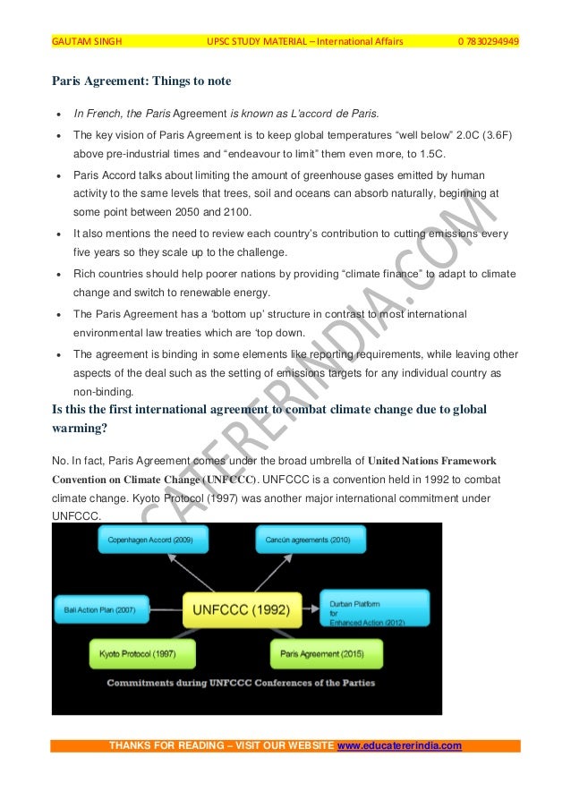 Kyoto Protocol 1997 Upsc
