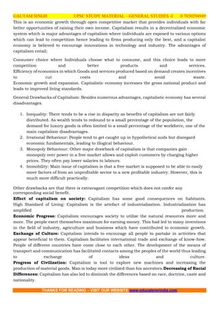 Upsc political philosophies like communism, capitalism, socialism etc ...