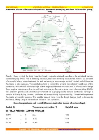 Upsc salient features of world's physical geography | PDF