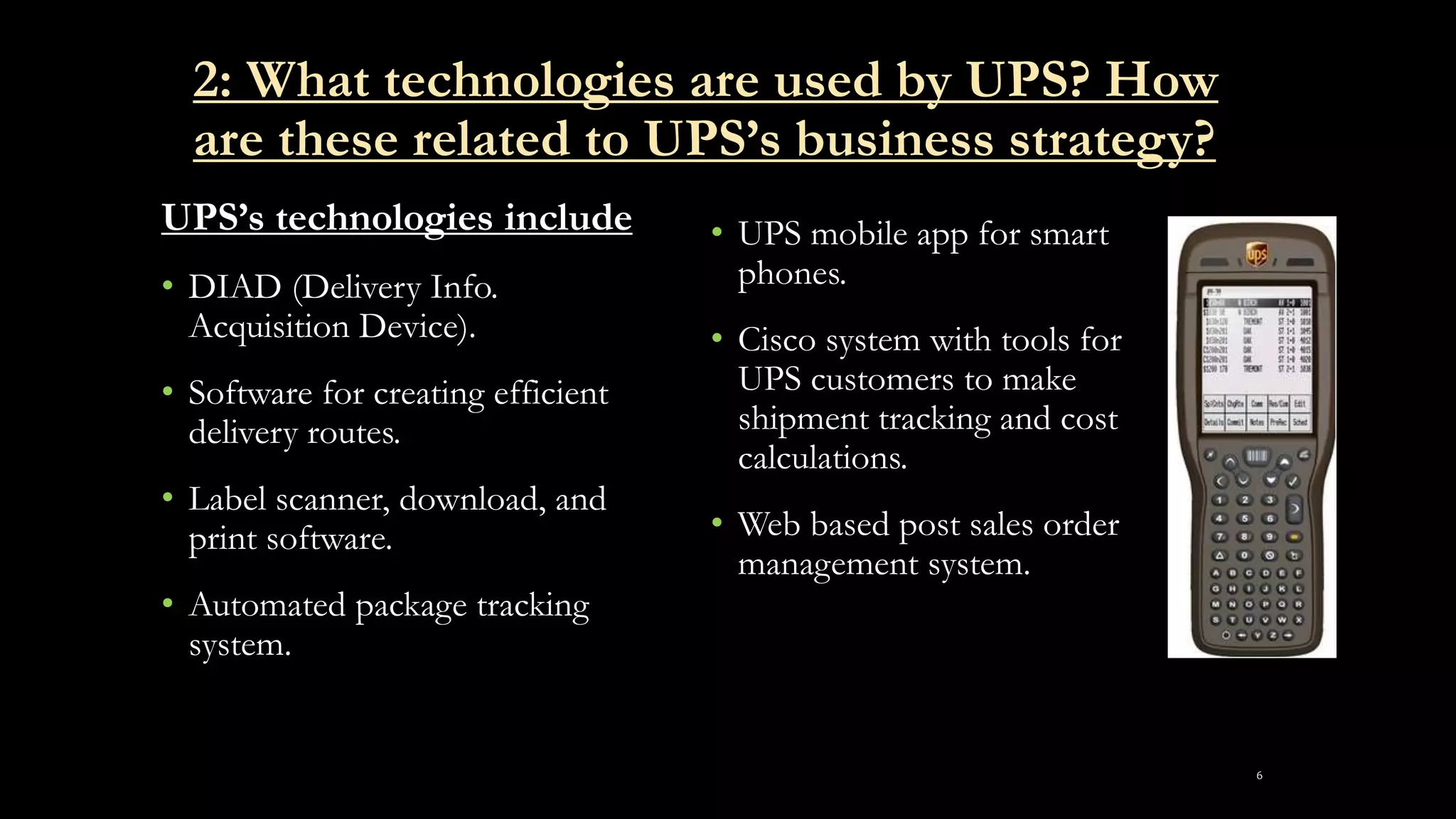 UPS case study analysis | PPTX