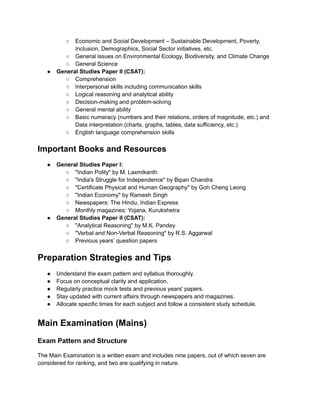 UPSC Preparation Guide - Vedanta IAS Academy | PDF