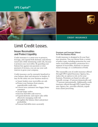 Ups Credit Insurance