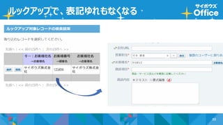 22
ルックアップで、表記ゆれもなくなる
 