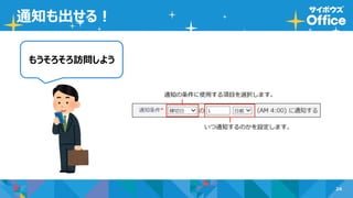 24
通知も出せる！
もうそろそろ訪問しよう
 