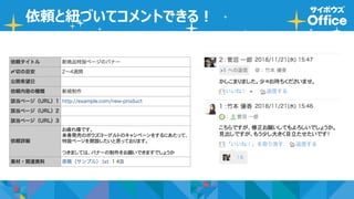 依頼と紐づいてコメントできる！
 