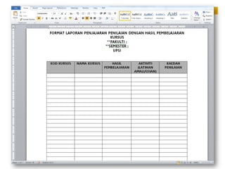 UPSI constructive alignment management 2014 | PPTX