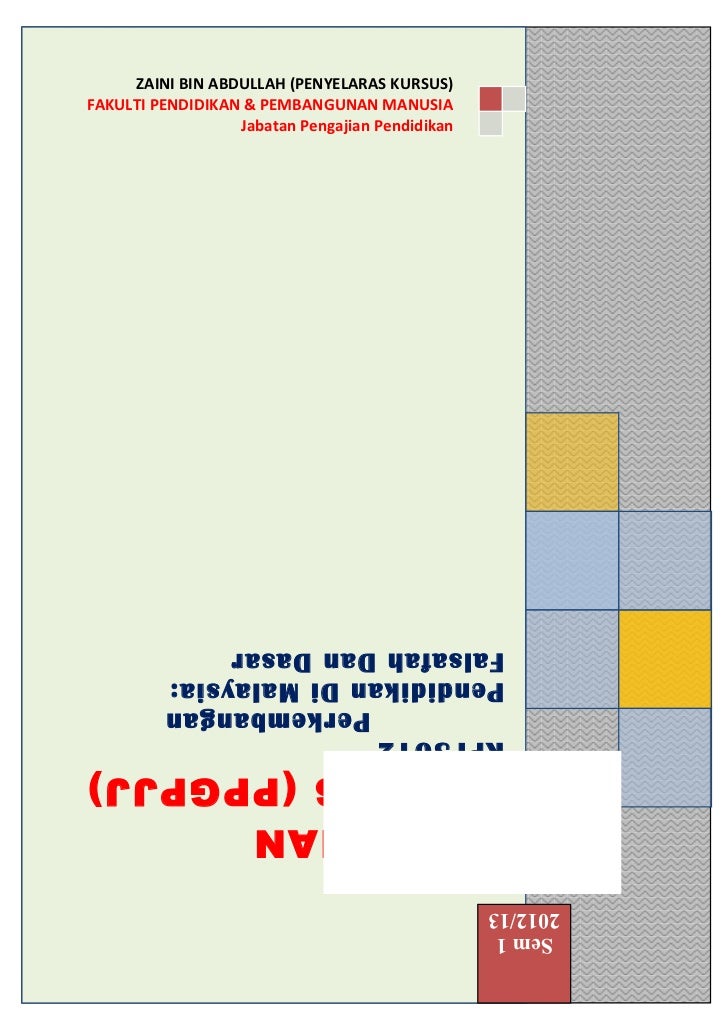 UPSI Penilaian Kerja Kursus KPF 3012 (ppgpjj) sem 1 sesi 1213