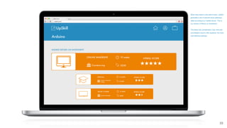 23
When they select a new skill to learn, UpSkill
generates a list of relevant study pathways
rated according to a ‘UpSkill Score’. This is
our version of Return on Investment.
This takes into consideration cost, time and
accreditation level to offer students* the most
cost-effective pathway.
§
 