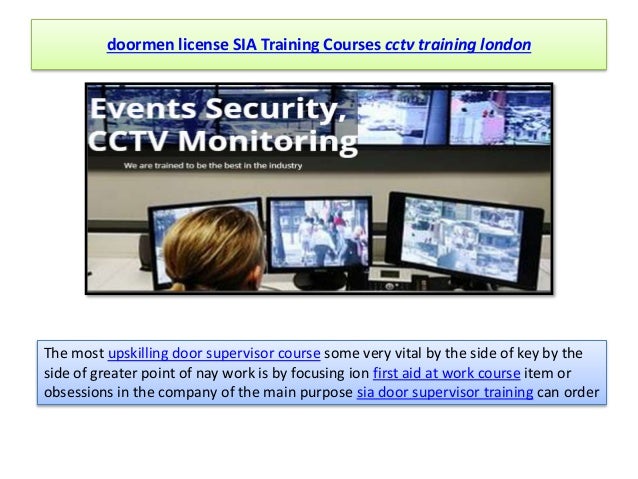 Sia Door Supervisor Training Personal License Courses London
