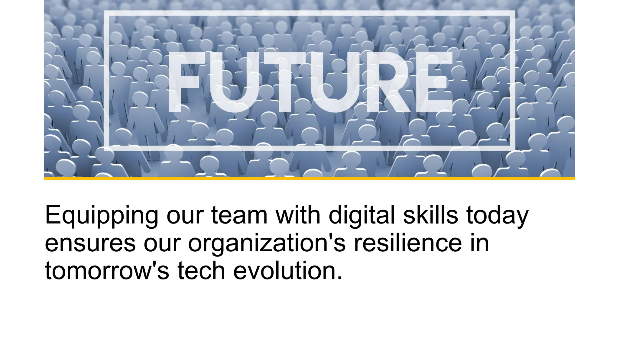 Equipping our team with digital skills today
ensures our organization's resilience in
tomorrow's tech evolution.
 