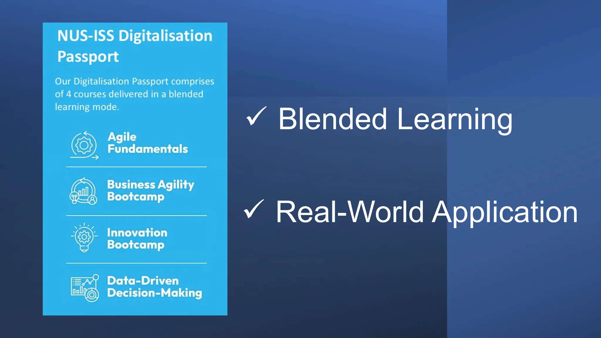 ✓ Blended Learning
✓ Real-World Application
 