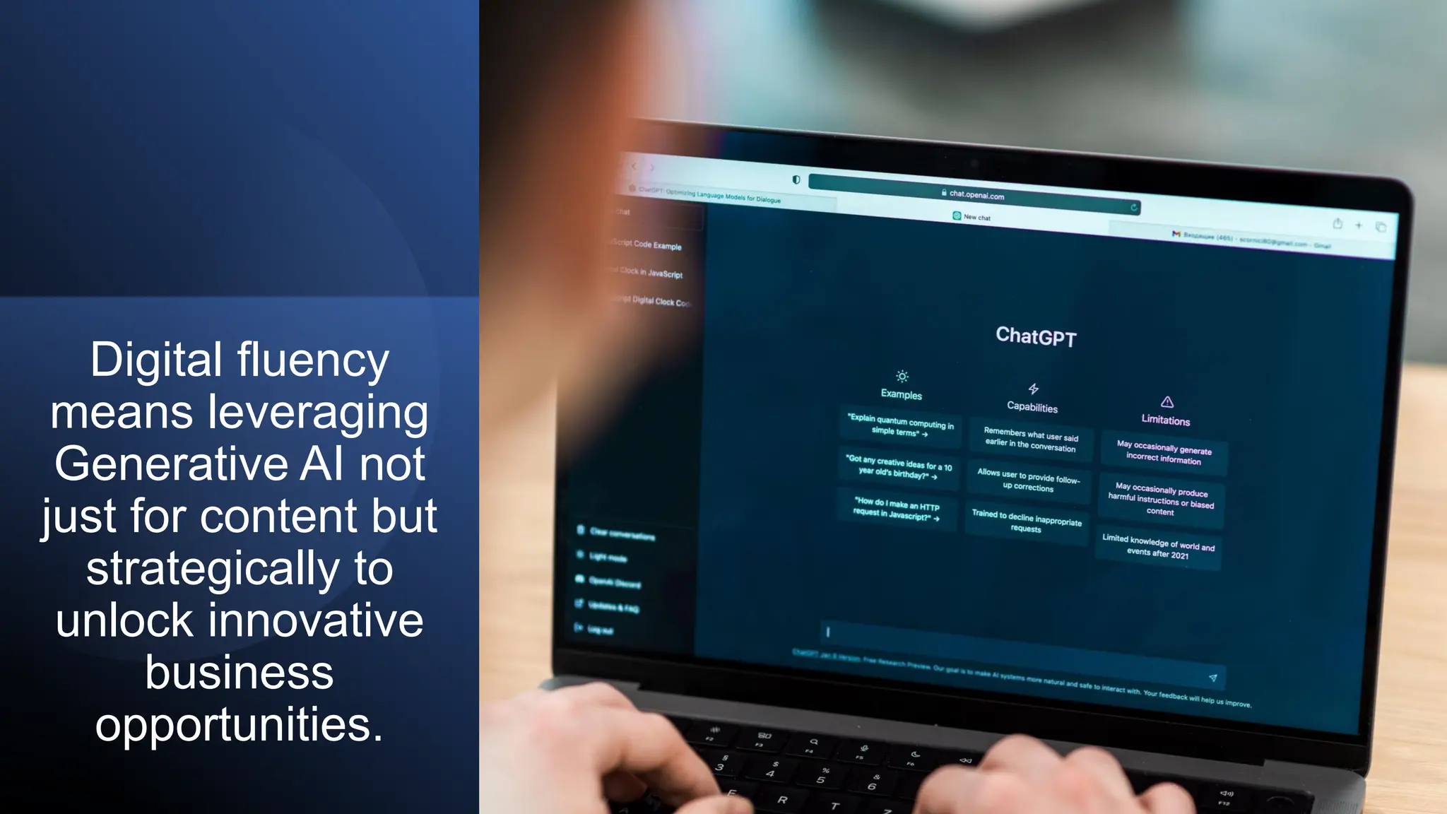 Digital fluency
means leveraging
Generative AI not
just for content but
strategically to
unlock innovative
business
opportunities.
 
