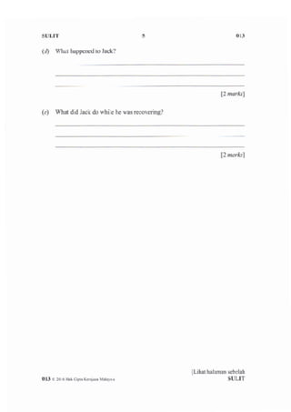 UPSR 2016 - English Paper 013