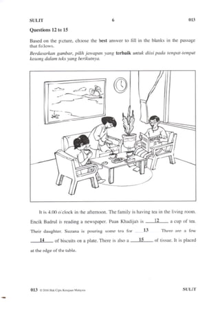 UPSR 2016 - English Paper 013