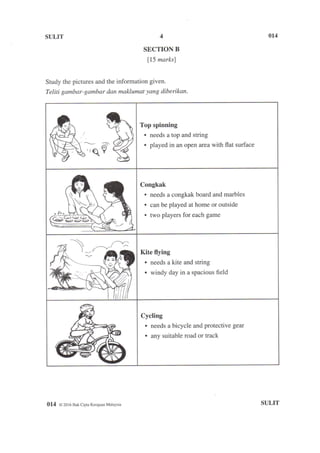 UPSR 2016 - English Paper 014