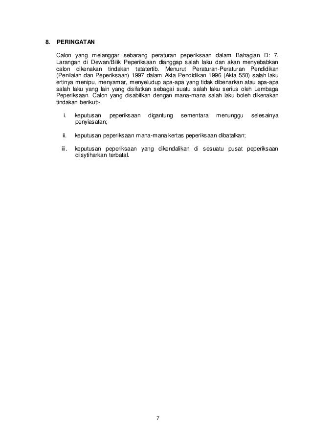Jadual Waktu Upsr 2018
