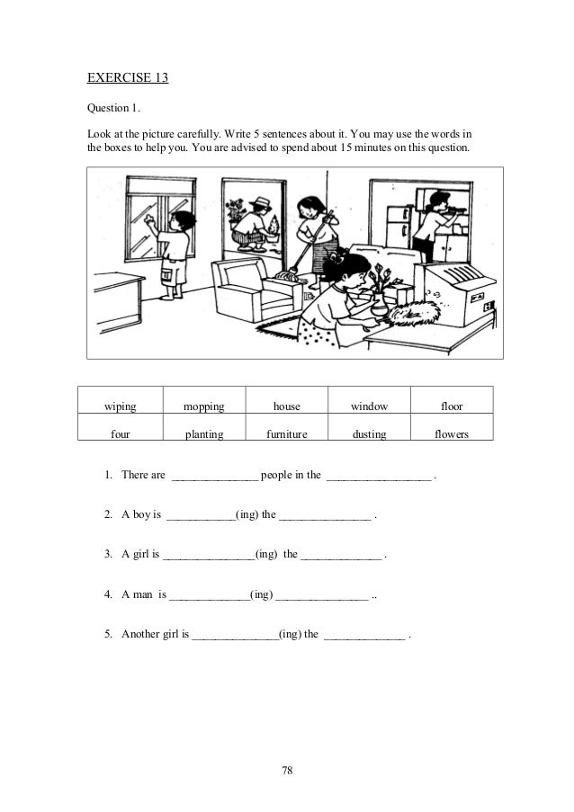 upsr english paper 2 section 1 worksheets for weaker pupils