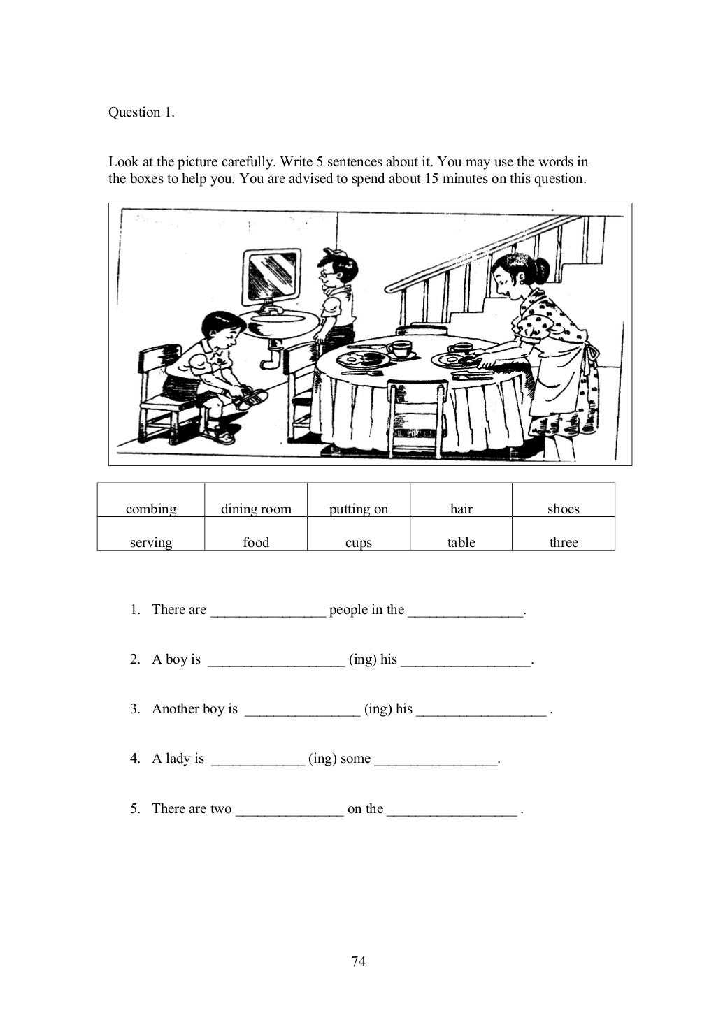 Upsr english paper 2 section 1 worksheets for weaker pupils