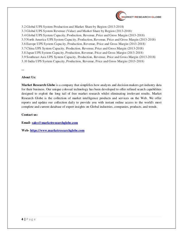 UPS System Market Trends, Supply, Demand, Sales, Analysis & Forecast 2025